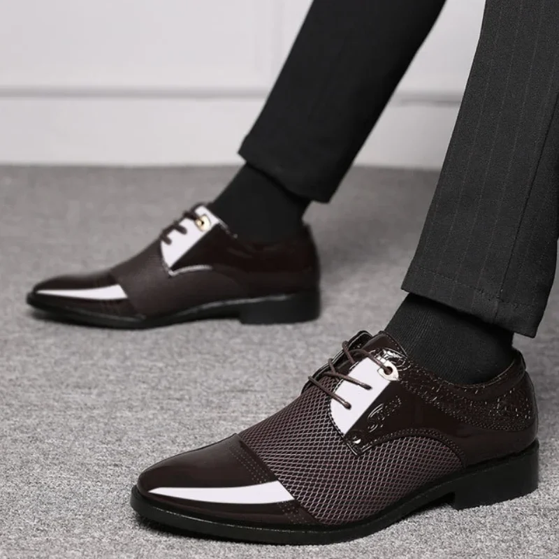 

2025 New Mens Leather Shoes Business Men Formal Shoes Hot Sell Social Male Shoe High-end Wedding Shoes Zapatos De Vestir Hombre