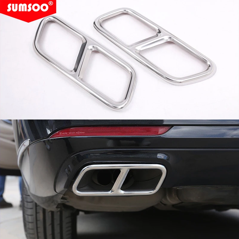 Für Mercedes Benz S R Klasse GL GLA Edelstahl Autozubehör 1 Paar Auspuffabdeckung Modifizierter Endrohrschalldämpfer Autoteile