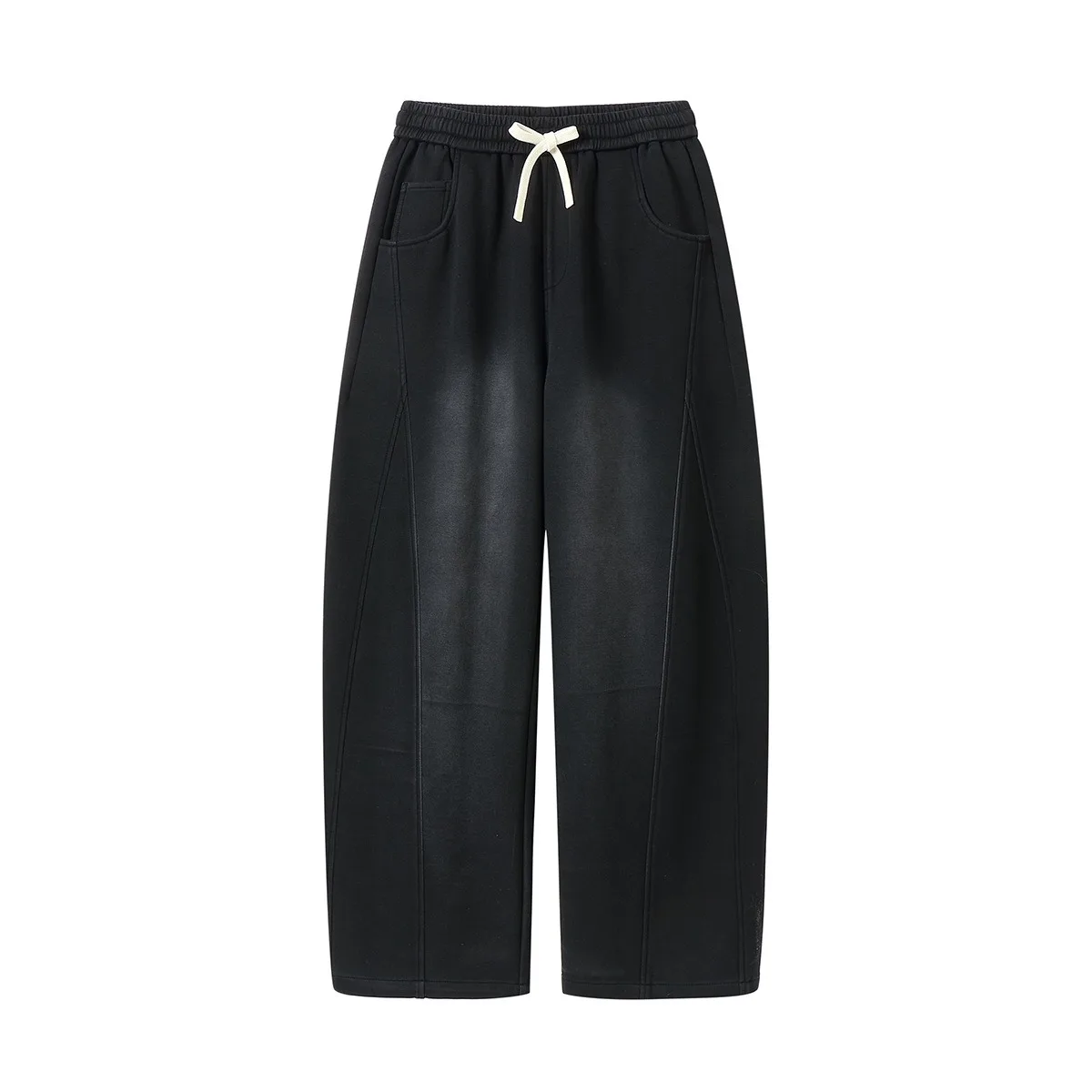 

Japanese Retro American Autumn/Winter New Collection with Velvet Waist Pants Men's and Women's Loose Casual Long Pants