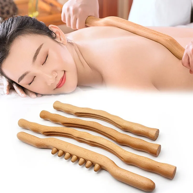 

Scraping Stick beech wood Back Shoulder Neck Waist Leg Massage Tools Fat burner Meridian Brush Slim cellulite massager Rod