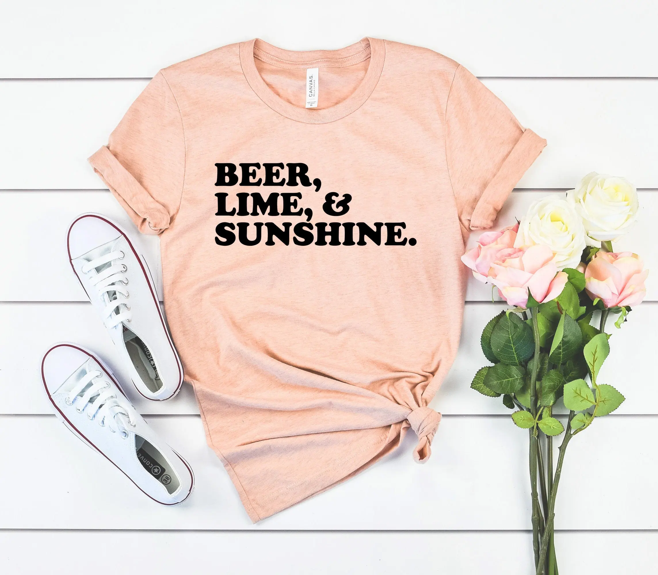 Beer lime and sunshine shirt summer vacation vaca funny drinking shirts lover day