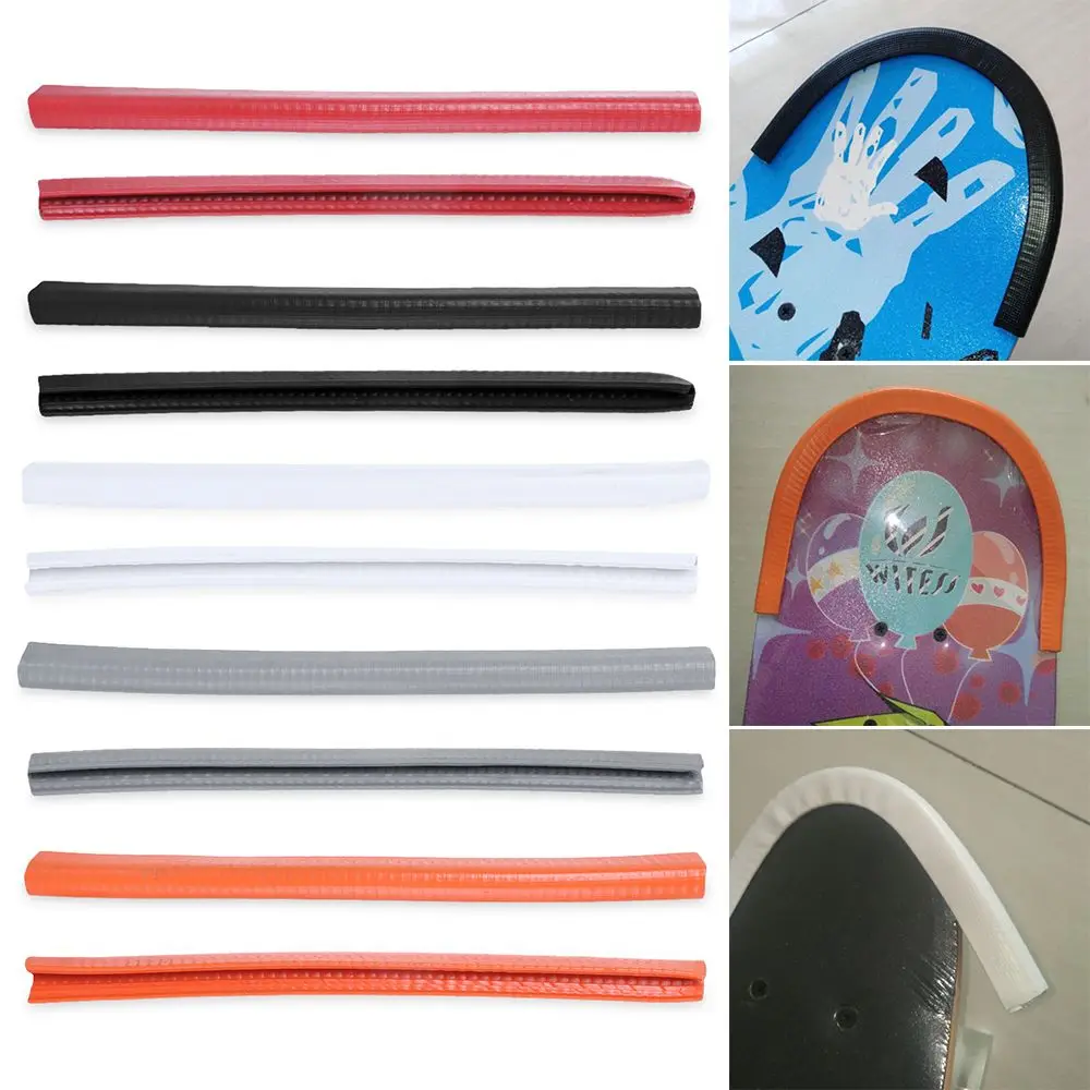 5 Colors Bumpers Bump Rubber and Steel U Channel Design Skateboard Deck Guards Skateboards Protector Crash Rubber Strip