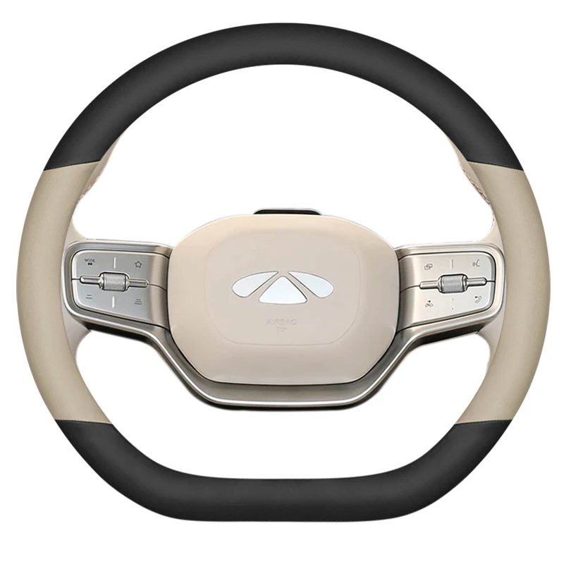 لشيري Fengyun A9L 2025 أغطية عجلة القيادة الجلدية عدم الانزلاق ومقاومة للاهتراء غطاء مقبض السيارة الملحقات الداخلية