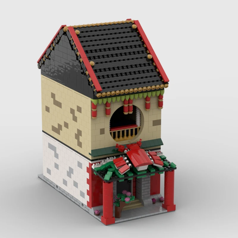 2486 PCS Building Brick Modular Chinese Restaurant MOC Customize Modular Building Block Kids Creative DIY Boy Festival Toy Gift