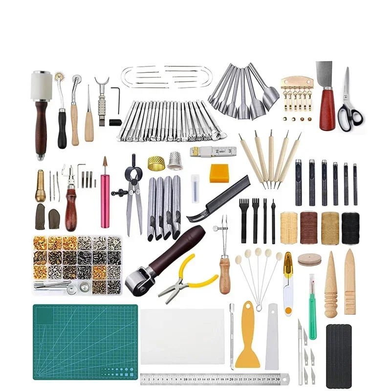 

Leather tool kit DIY artwork embossed rivet set home small combination suit factory supply