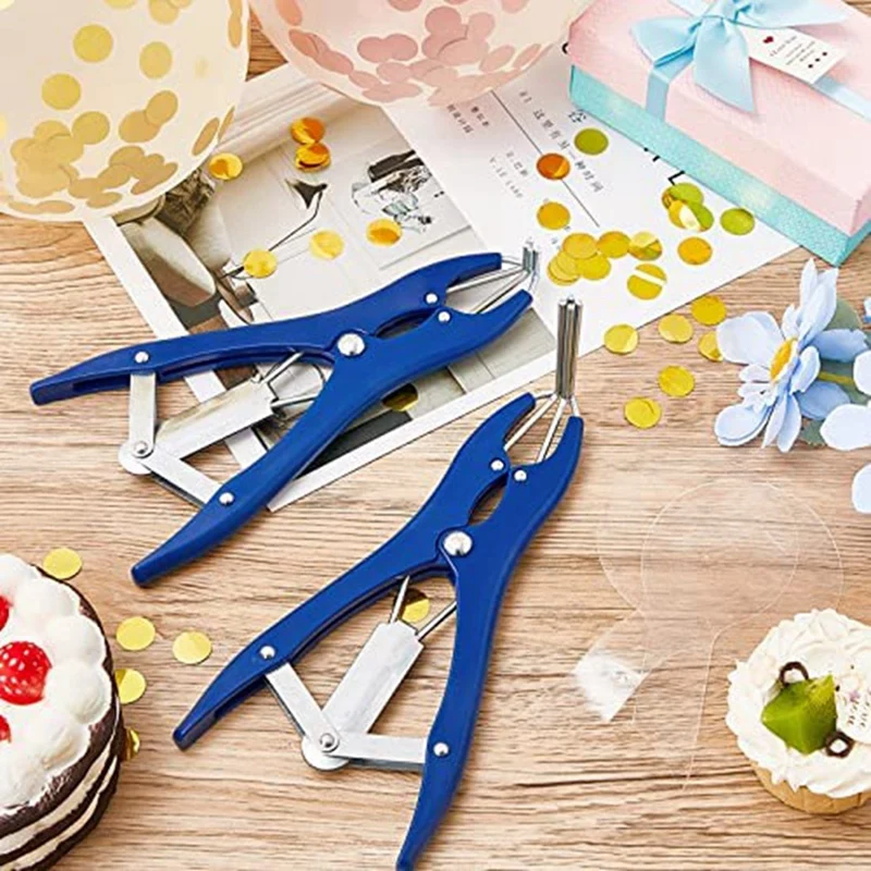 Nowy balon narzędzie do otwierania 2-częściowe narzędzie do rozprężania balonów wypełniające usta konfetti do przezroczystego otwieracza do balon święcący