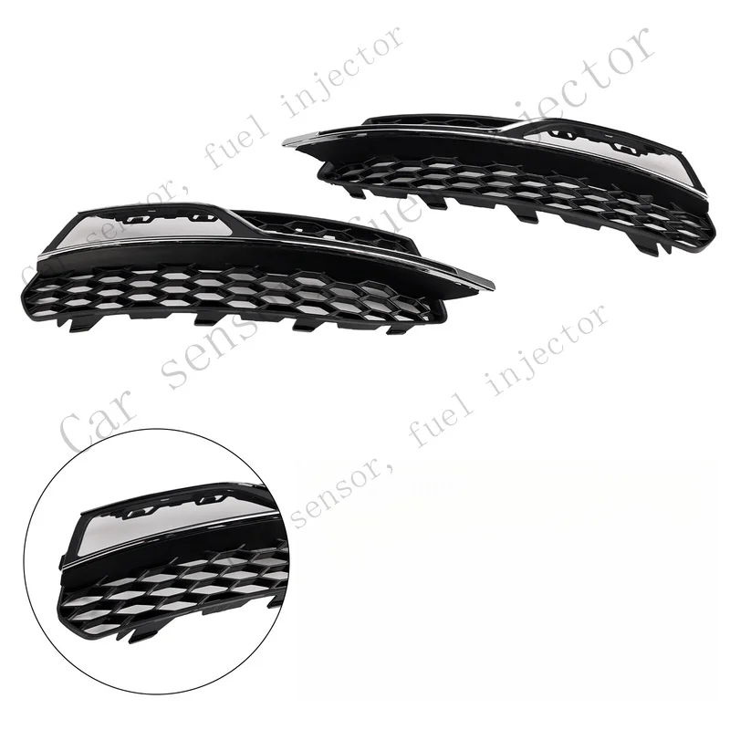 Q+ Front Lower Bumper Fog Light Cover Grill For AUDI A3 S3 S-Line 2013-2016 EG