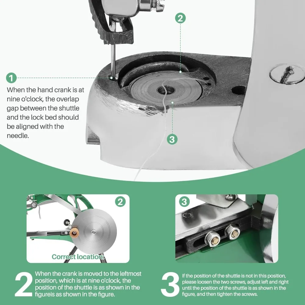 Stitching Machine Cobbler Sewing Machine with Dual Cotton Nylon Line Leather Sewing Machine for Shoes, Bags