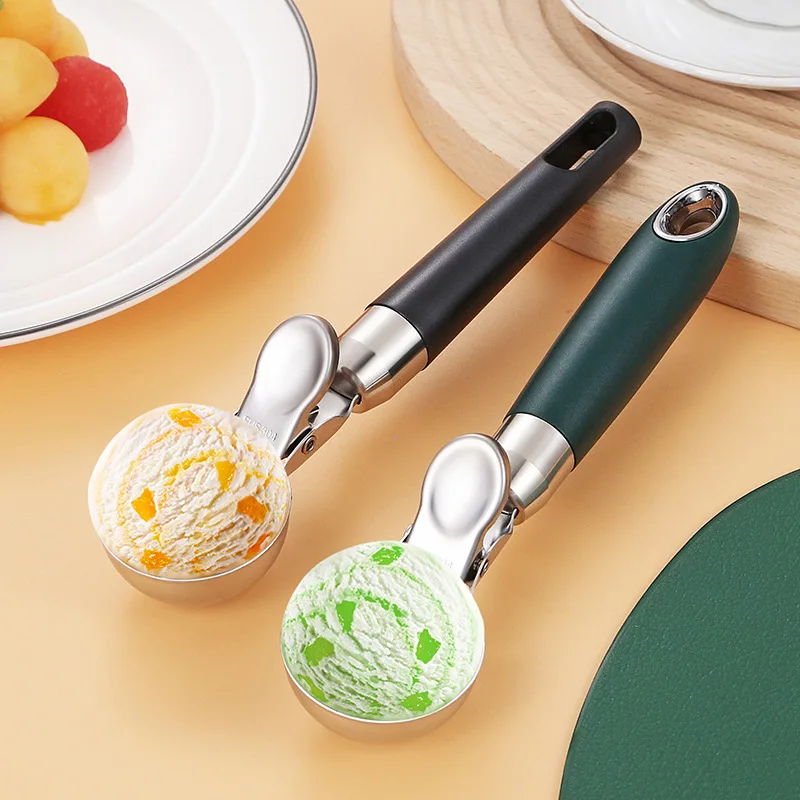 Ice Cream Scoops,Stainless Steel Fruit Watermelon Spoon,Multifunctional Ball Scoop,Fruit Scoop Kitchen Accessories