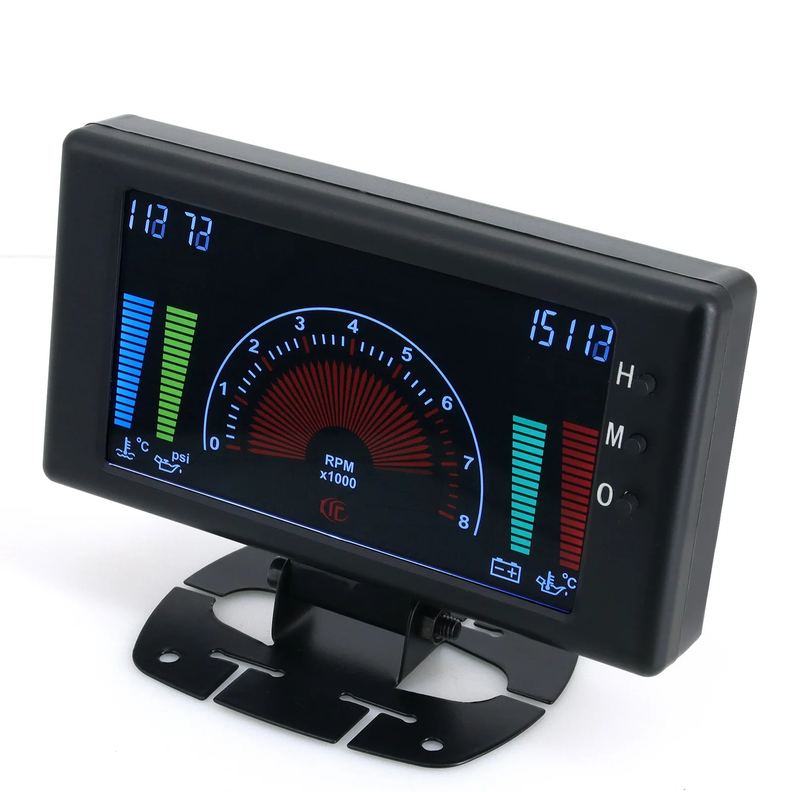 6 in 1 Car LCD Digital Gauge Tachometer Oil Pressure Voltage Water Temperature Oil Temperature 0~8000 RPM Meter Diesel Engine view 6
