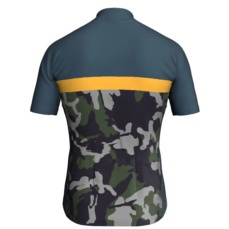 Summer Camo Bike Short Sleeve Bicycle Jersey Road Cycling Shirt Downhill Top Cyclisme Jacket Wear Comfortable Sweater Tight