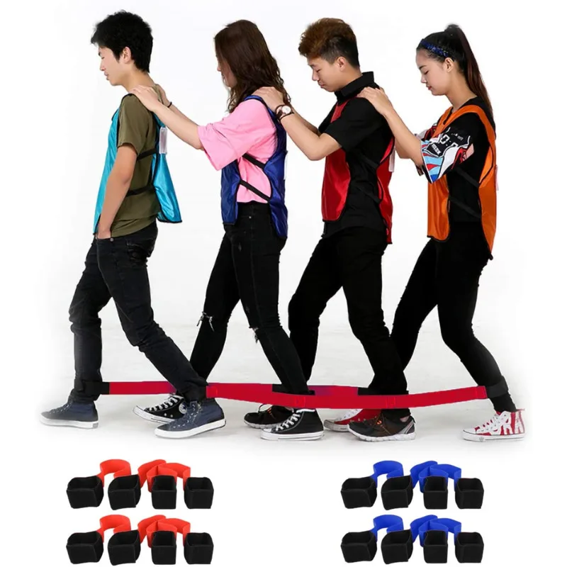 New 4 People Giant Footsteps Children Outdoor Sports Toys Game Training Equipment For Kids Adults Teamwork Games Interactive Toy