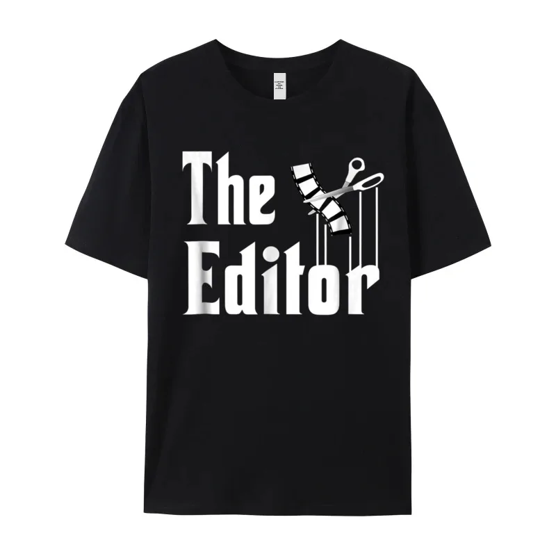 Editor Shirt Film Editor Funny Tops Tees Hip Hop Round Neck Group Short Sleeve 100% Cotton Men's T-Shirt Crazy Tshirts