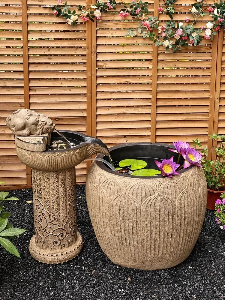

TAO Waterscape Landscape Floor Yard Outdoor Balcony Fish Pond Landscape Courtyard Garden Layout