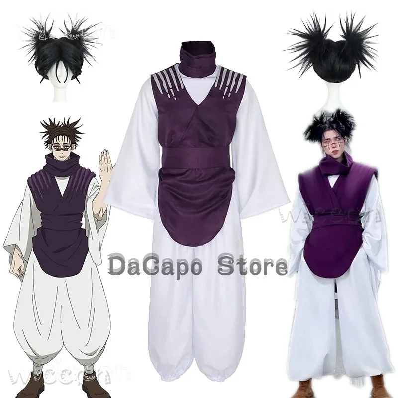 

Choso Cosplay JJK Costume Wig Anime Roleplay Shirt Wig Black Purple Uniform Outfit Kimono Men Halloween Party Outfit Brother