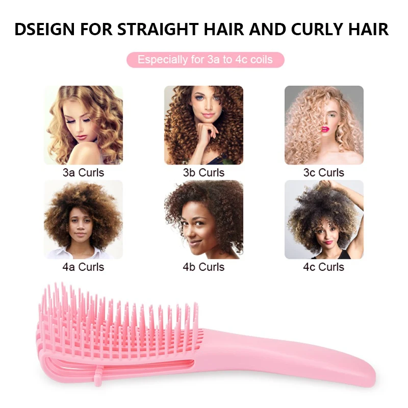 Massage Haar Kamm Octopus Haar Entwirren Pinsel Lockiges Haar Frauen Kamm für Coily Dicken Langen Haar Pinsel Salon Friseur Styling