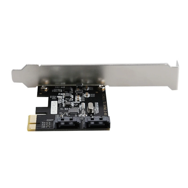 PCI-E3.1 To 2 Port SATA3.2 6G Adapter Card JMB582 Chip SATA Hard Disk Expansion Card PCI-E Riser Card