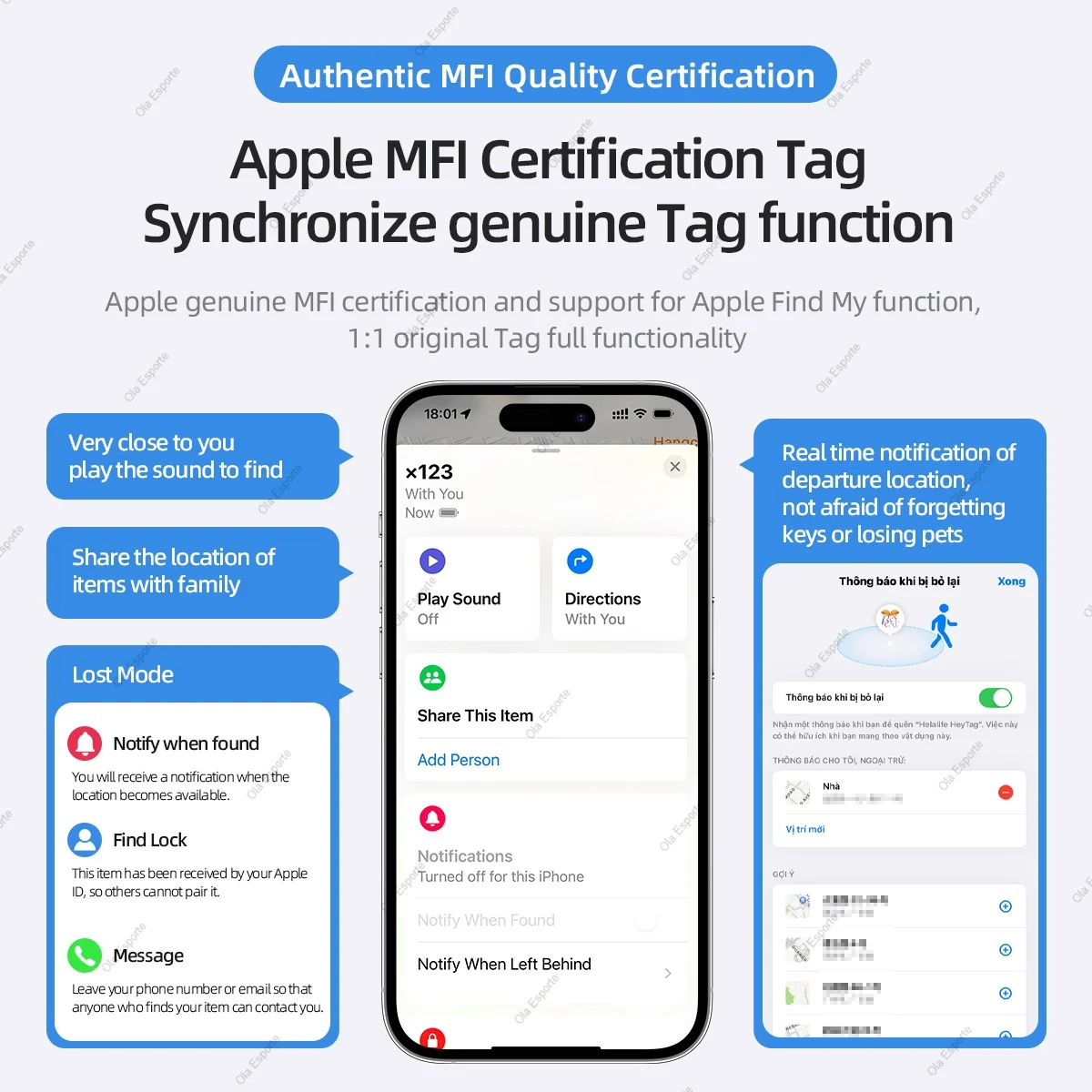 Airtags GPS Tracker Phone APP البحث مع إنذار في الوقت الحقيقي موقع الأطفال/الحيوانات الأليفة تحديد المواقع المقتفي مكتشف ذكي لنظام أندرويد/iOS #3