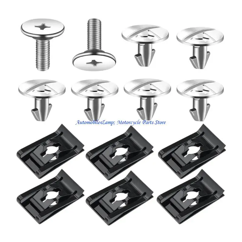 H7BD Car Engine Cover Lower Splash Pin Screws Metal Bolt Screw Clips for 90674TY2A01 Replacement Accessories