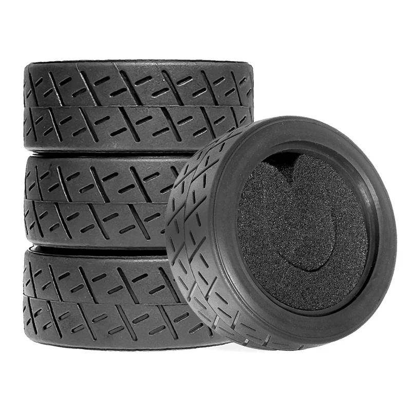 1/10 Soft Rubber Racing Tires - High-Grip for XV02, HSP 94123/94122, Tamiya TT01/FW06 - Indoor & Paved Road Off-Road Use
