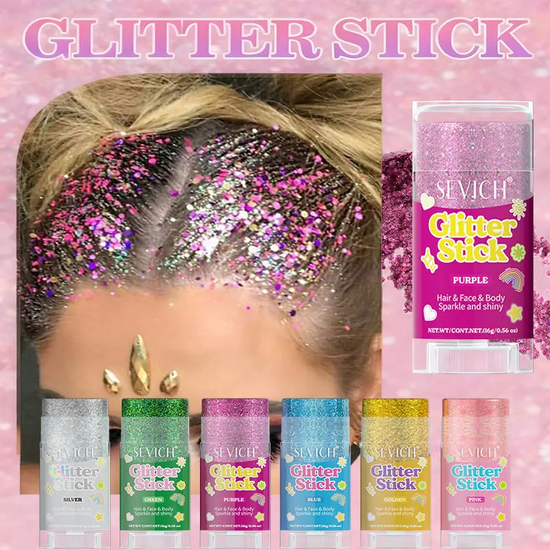 جل لامع بالترتر اللامع، عصا حورية البحر، جل لامع للجسم، مكياج لمهرجانات الشعر اللامعة لحفلات عيد الميلاد