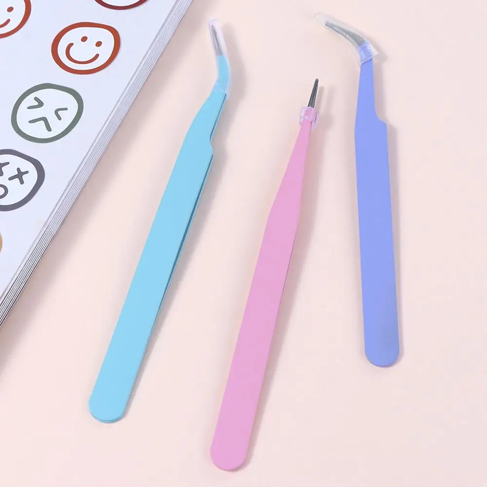 Tape Practical Picking Tool Notebook Accessorise Tape Sticker Tool Stainless Steel Nipper Tweezers Nail Tweezers Macaron Color