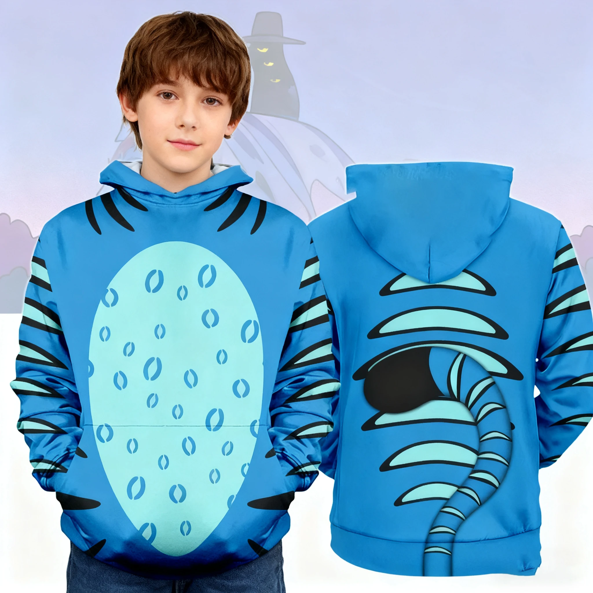 

Новая детская толстовка с капюшоном K-POP Demon Tiger для ролевых игр, идеальный костюм для вечеринки на Хэллоуин, универсальный топ с капюшоном на осень/зиму