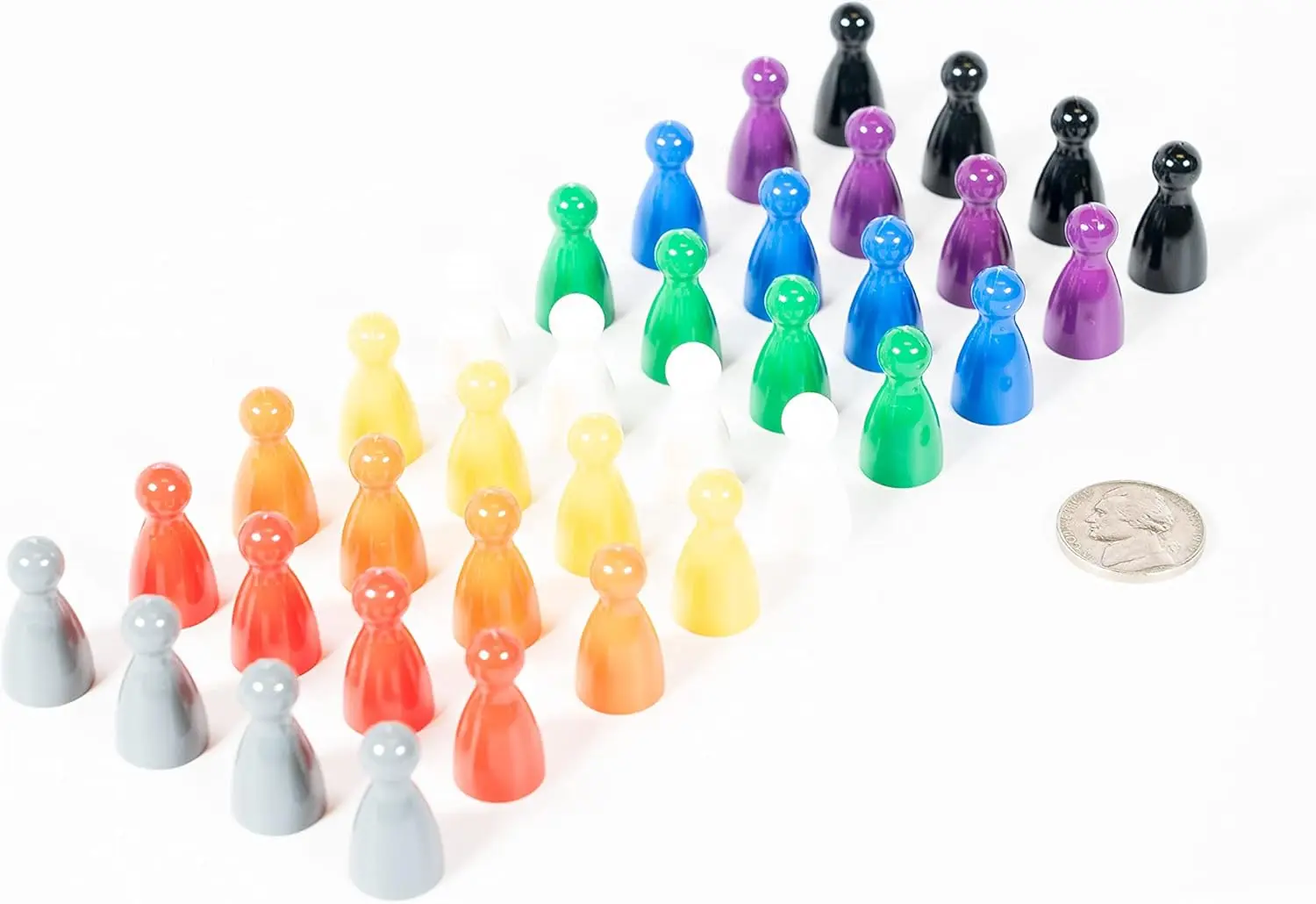 مجموعة من 36 قطعة من البلاستيك الملون للشطرنج، آسف، حلما والحرف اليدوية - أسود، رمادي، أبيض، أحمر، برتقالي، أصفر، أخضر، أزرق، أرجواني