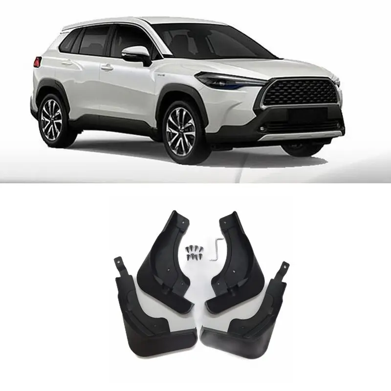 4x Mudflaps For Toyota Corolla Cross 2020 2021 Mud Guards Flaps Splash Guards Mudguards Fender Front Rear Car Accessories Wheel