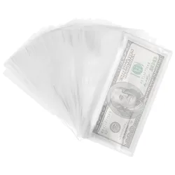 100pcs Clear Paper Money Album Banknotes Currency Collection Sleeves Protector Bag Bill Souvenir Banknote Note Collection Bag