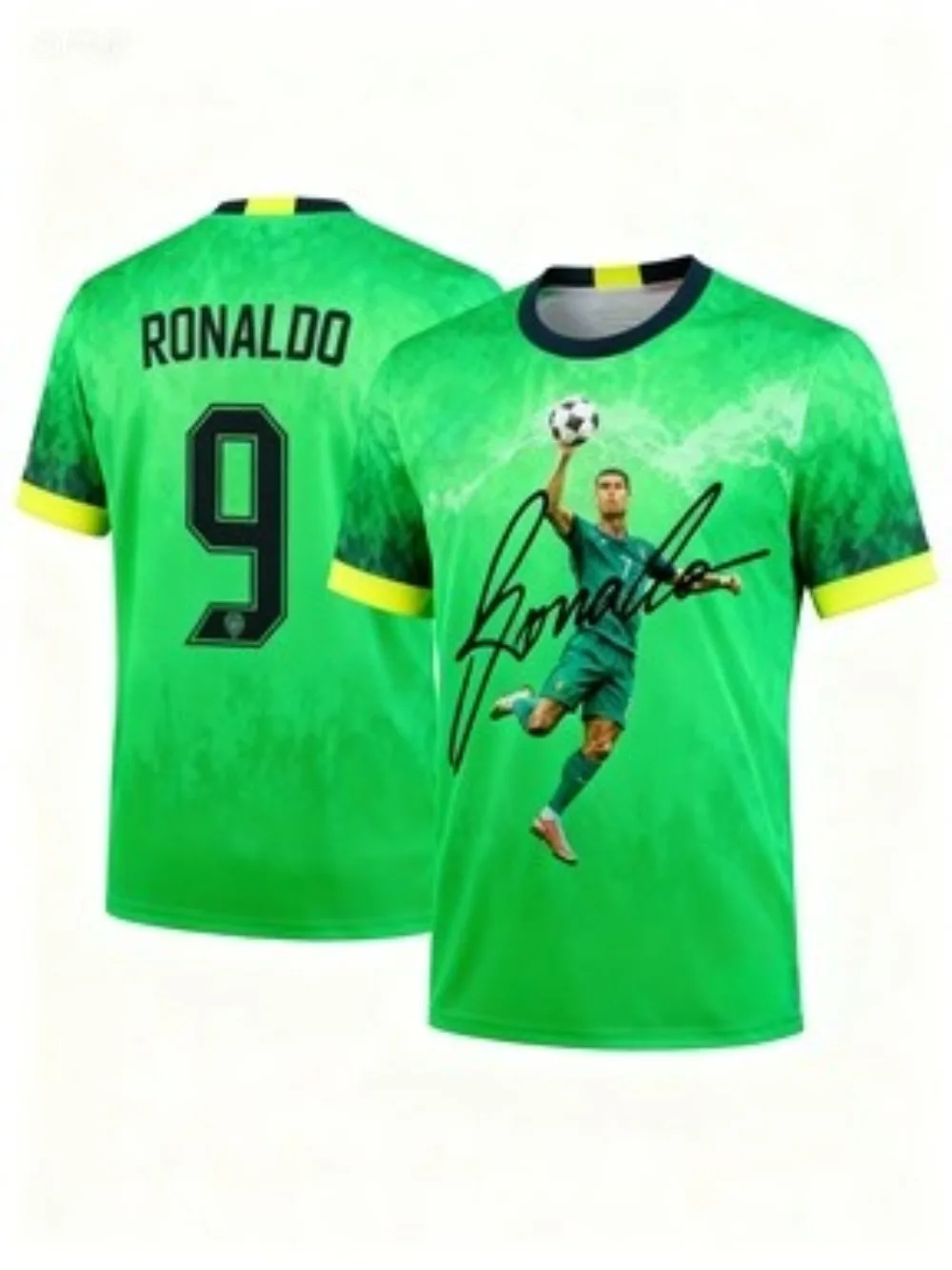 

Loose and Fashionable Legendary Football Star Ronaldo Legendary Posture Fan Jersey Comfortable Casual Jersey Outdoor T SHIRT