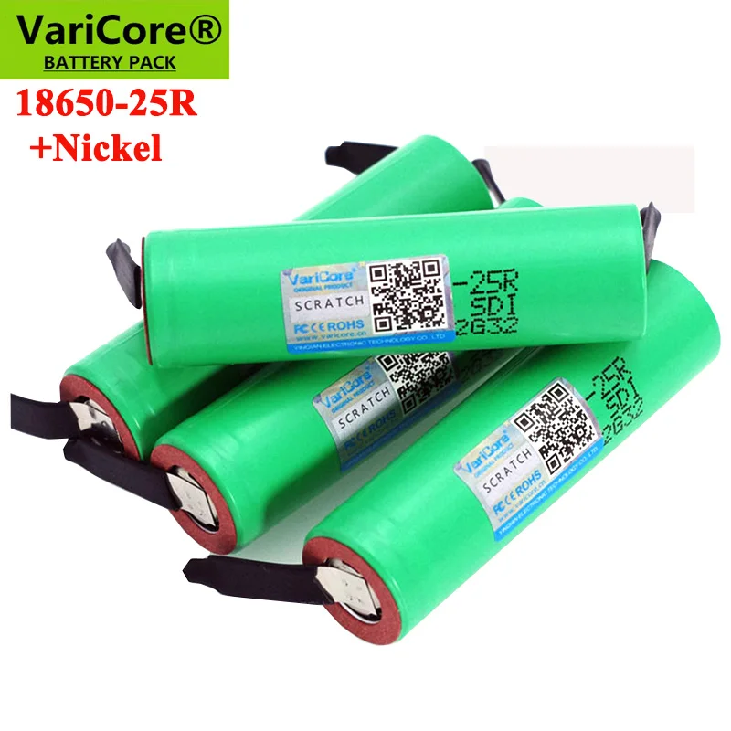 حار LiitoKala جديد الأصلي 18650 بطارية 2500 مللي أمبير INR 1865025 R 3.6V تفريغ 20A بطارية طاقة مخصصة + ورقة النيكل DIY