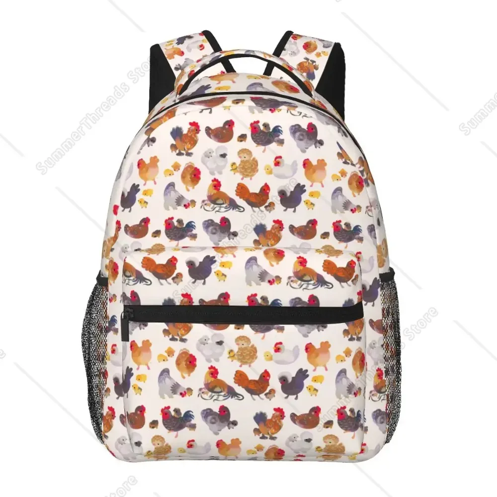 

Chicken And Chick - Pastel Backpacks Boys Girls Bookbag Children School Bags Cartoon Laptop Rucksack Shoulder Bag Large Capacity