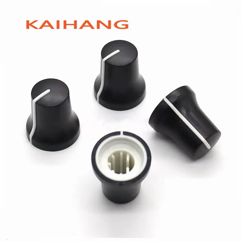 5PCS Plastic Half Shaft Knob Diameter 17.5mm Height 19.5mm Potentiometer Encoder Knob D-Shaped Inner Hole 6mm