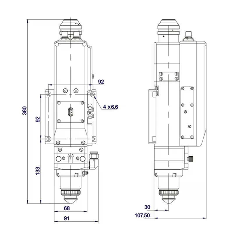 Ospri Autofokus Flachbett-Laserschneidkopf LC40 PLUS für 3 kW Faserlaserschneidemaschine