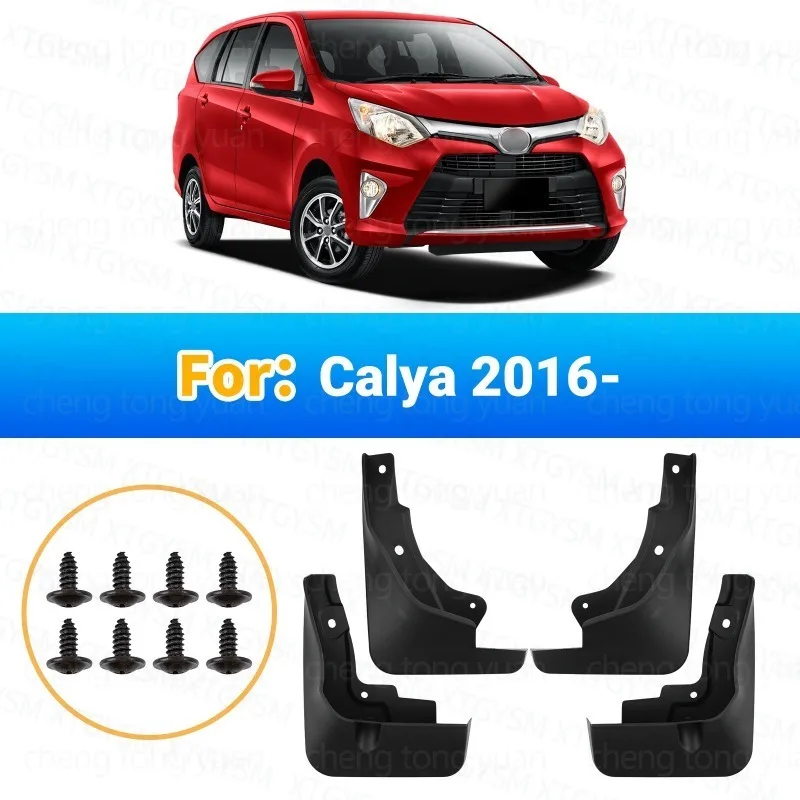 Mudguards For Toyota Calya 2016-2026 Mud Flaps 4 Set Black Vehicle Exterior Accessories For Fender For Protection Customization