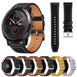 20 22mm Leather Bracelet For Amazfit Stratos 3 BALANCE GTR 4 3 2e Pro GTS 4/2 mini Strap Mi Watch 2 Pro/S1/S4/color 2 Watch Band