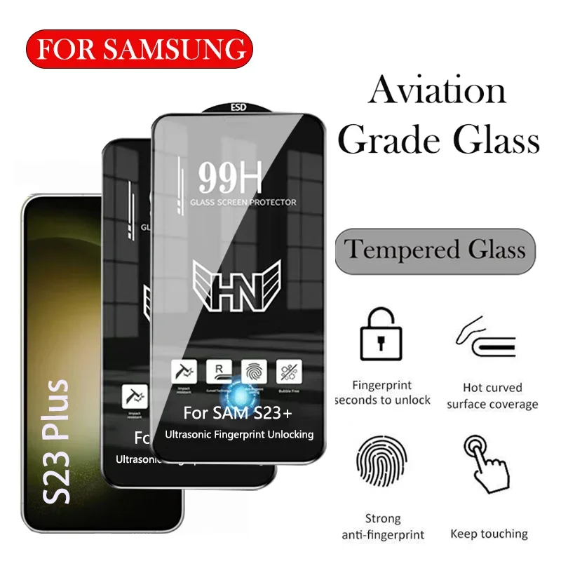 

3PC 99H ultrasonic unlocking tempered glass for Samsung Galaxy S23 S22 S21 plus screen protectors for Galaxy S21 S20 Fe 5G film