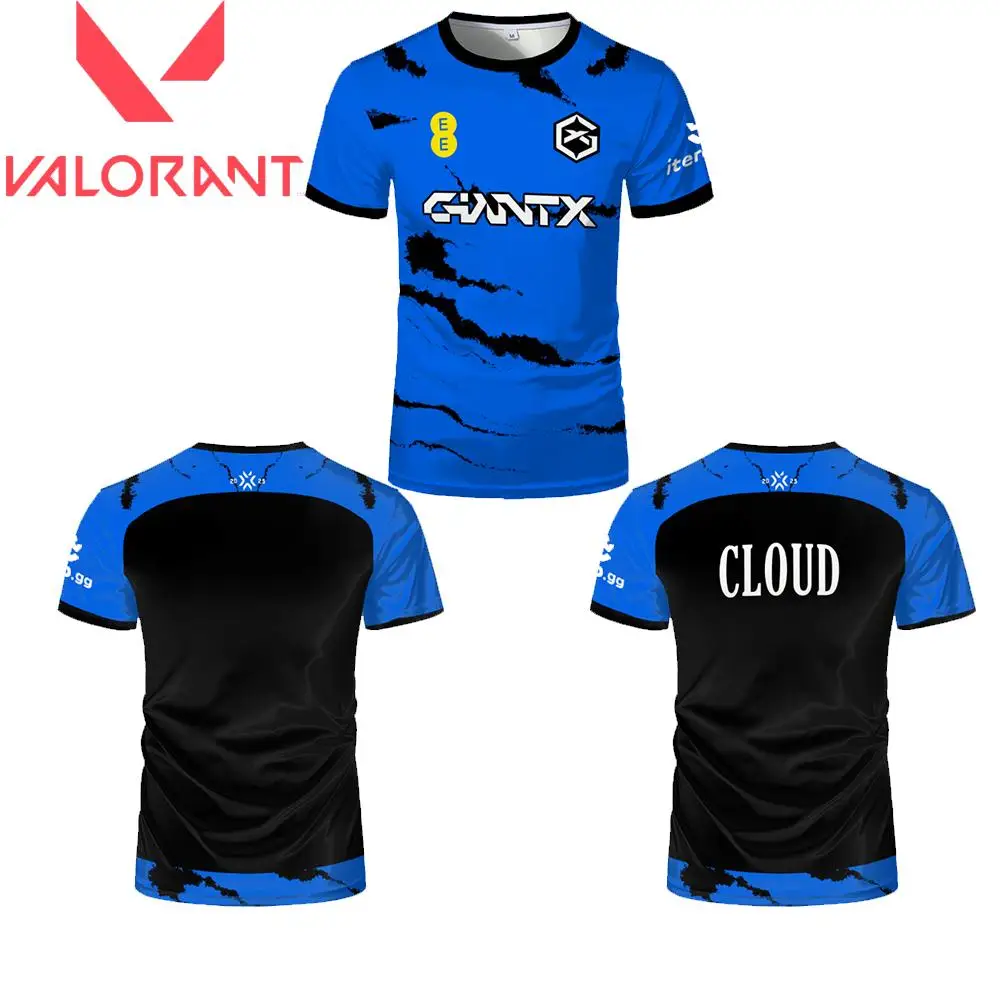 

New Arrival GIANTX VALORANT E-sports Club Uniforms Gamers Daily Casual Short-sleeved Men's And Women's Customizable Name Tops