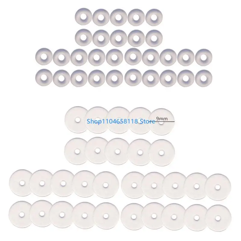 60x 3/5/7/9mm Clear Disc Pads Stabilizer Plastic Earring Back Stopper Clear Silicone Earrings Back for Piercing Bump