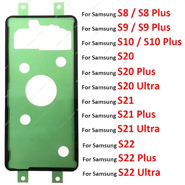 2 sztuk wodoodporna powrót bateria szklana pokrywa klej taśma klej do Samsung Galaxy S8 S9 S10 Plus S10e S7 S6 krawędzi uwaga 5 8 9