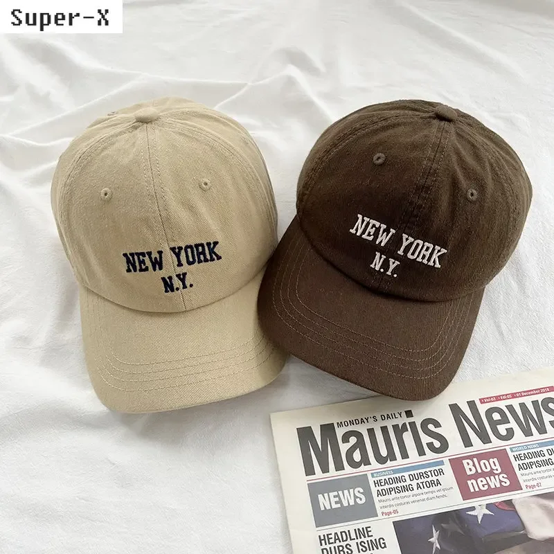 Men Baseball Cap NEW YORK Letter Baseball Caps for Women Sun Hat Kpop Soft Snapback Hats for Men