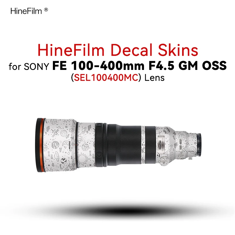 Hinefilm Objektivaufkleber für Sony 100-400F4.5GM Objektivschutzfolie für Sony FE100-400 F4.5 GM Objektiv-Skin 100400 Aufkleber FE 100-400mm f4.5 GM
