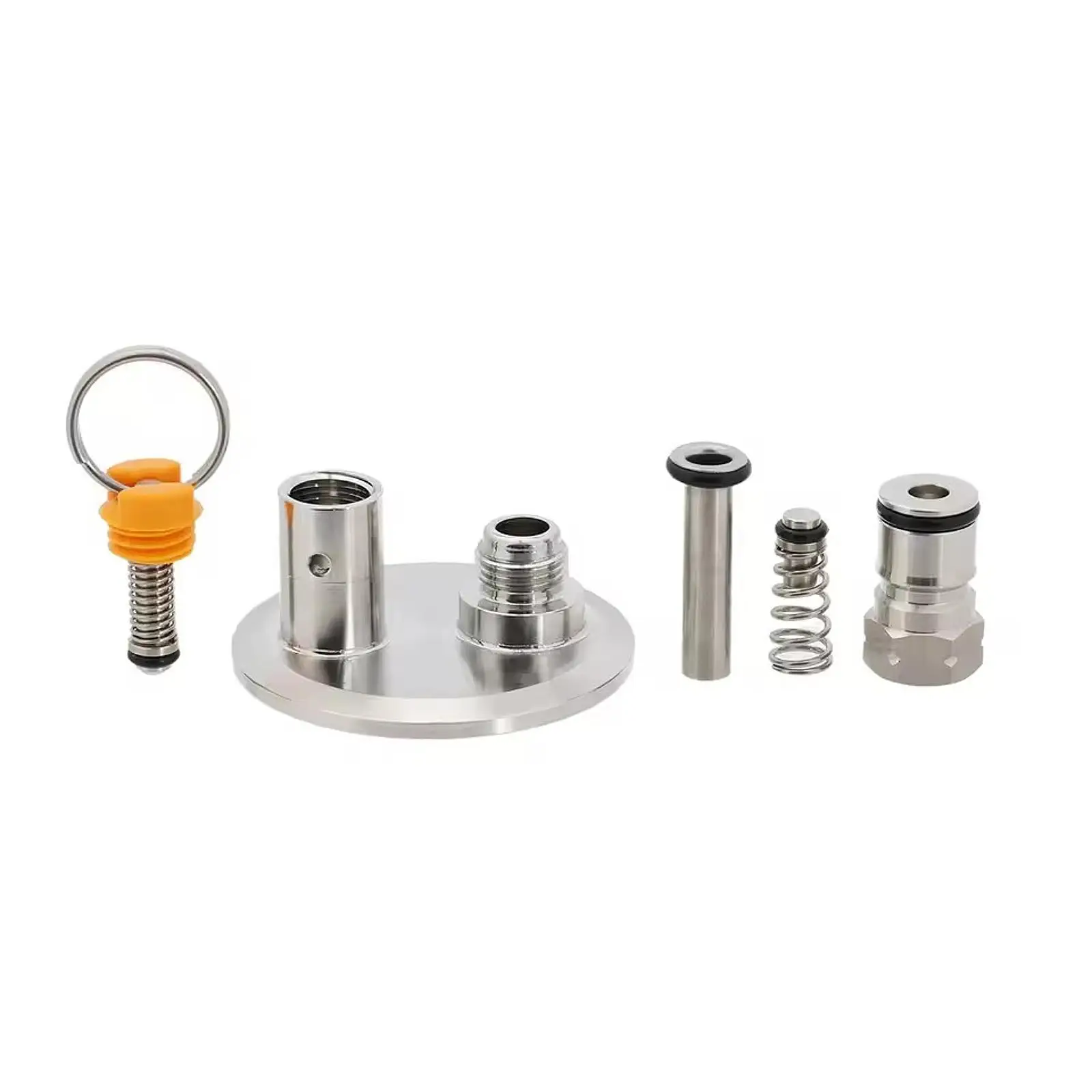 Stainless Steel Homebrew Ball Convert Lid Quick Release End Cap for Closed Pressure Transfer Brewing