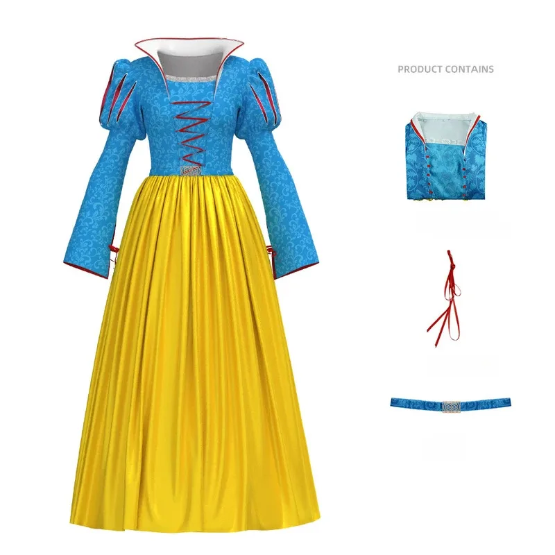 애니메이션 화이트 프린세스 코스프레 의상 블랑쉬 네이즈 변장 만화 캐릭터 드레스 페티코트 여성용 할로윈 이브닝 파티용;3'