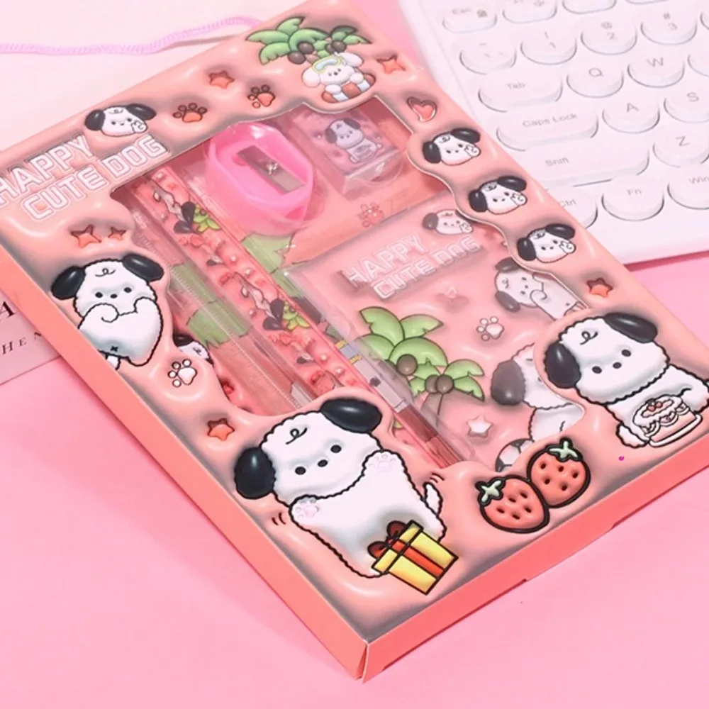 

6Pcs/Set NEW Sharpener Stationery Set Stationery Handheld Children's Pencils Erasers Study Stationery Set School Supplies