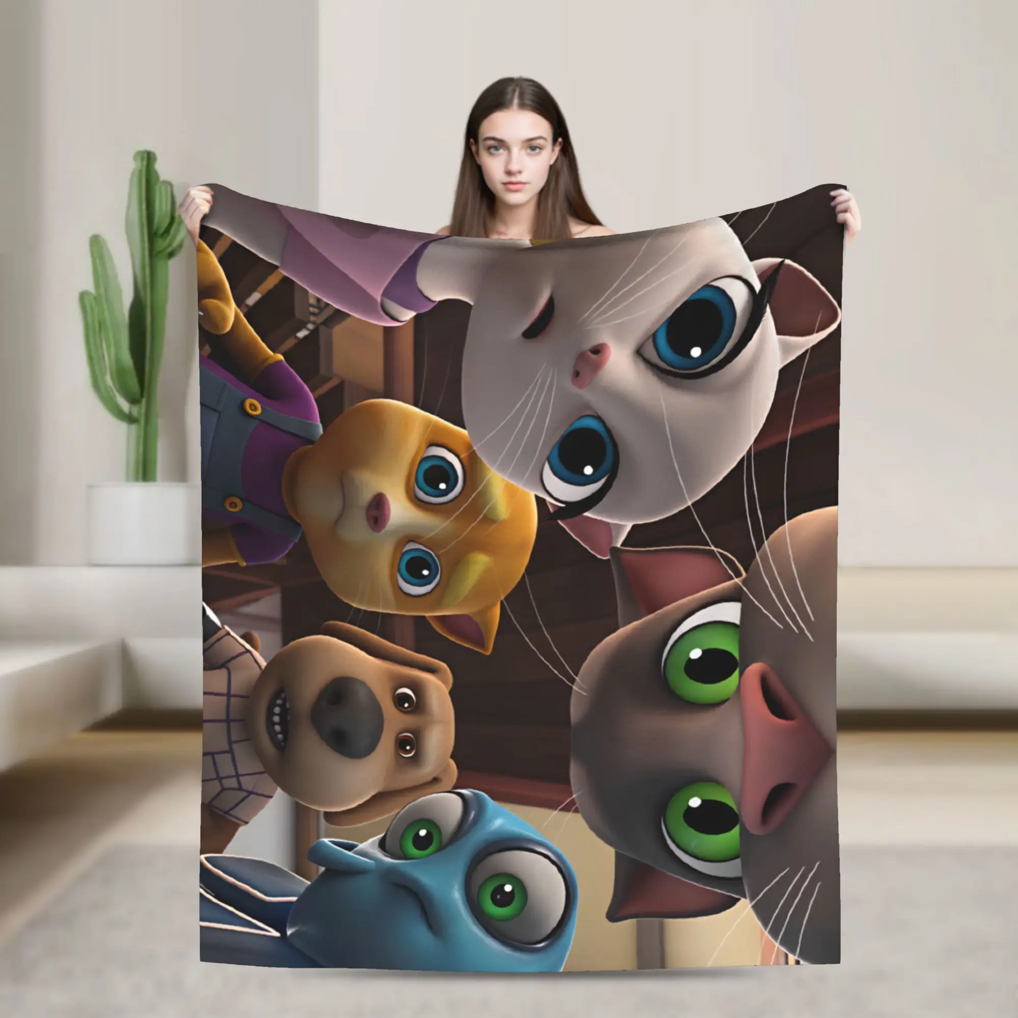 T-Talking T-Tom And F-Friends   Blankets Quality Warm Soft  Bedding Throws Winter Girls Boys Living Room Funny Bedspread