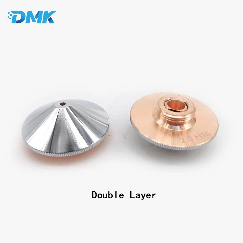 DMK Original Laser Cutting Nozzle D32 M14 H15/D28 H15 M11 Single Double Layer Copper Nozzle For Precitec/WSX/Raytools Laser Head