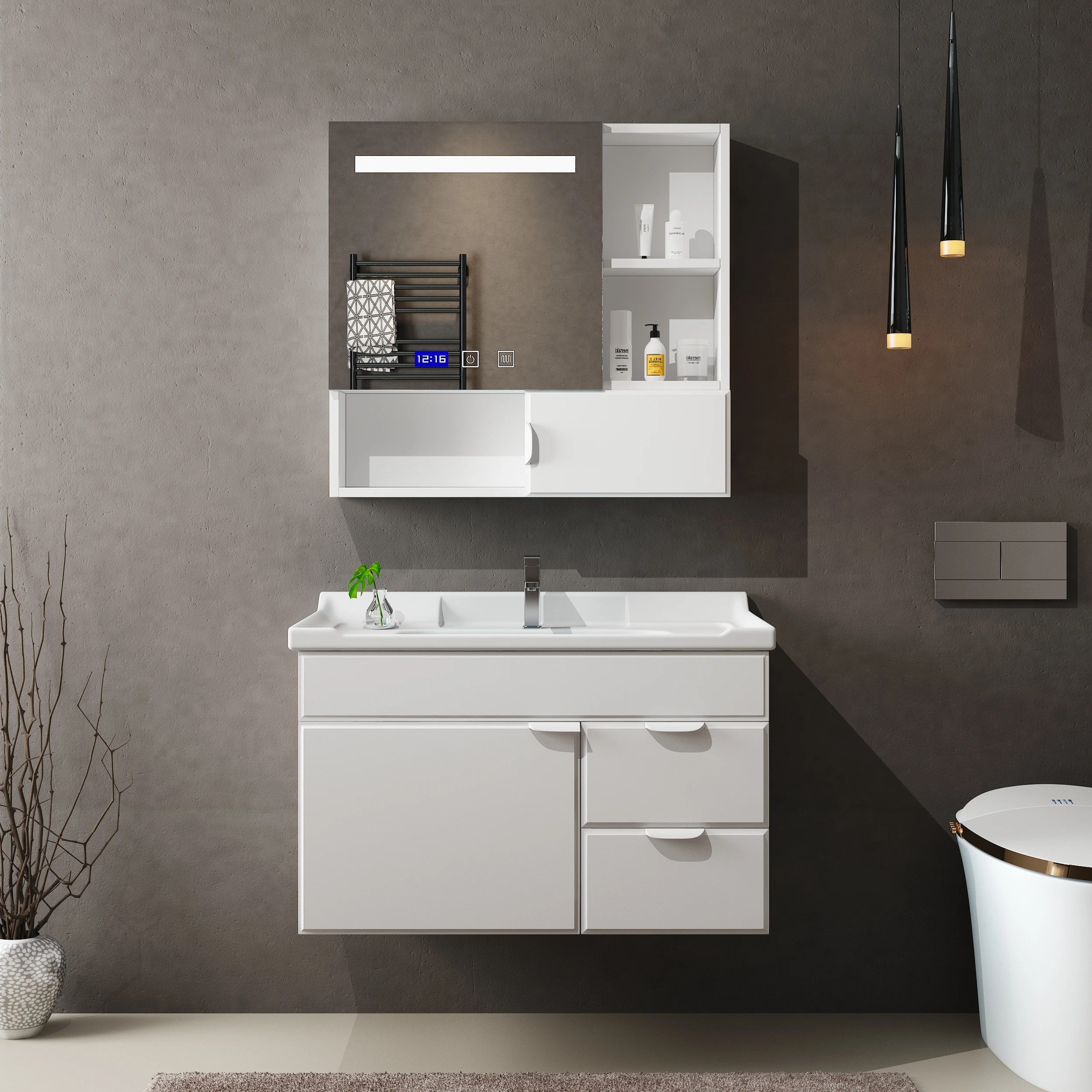 Wood Bathroom Vanit… - image