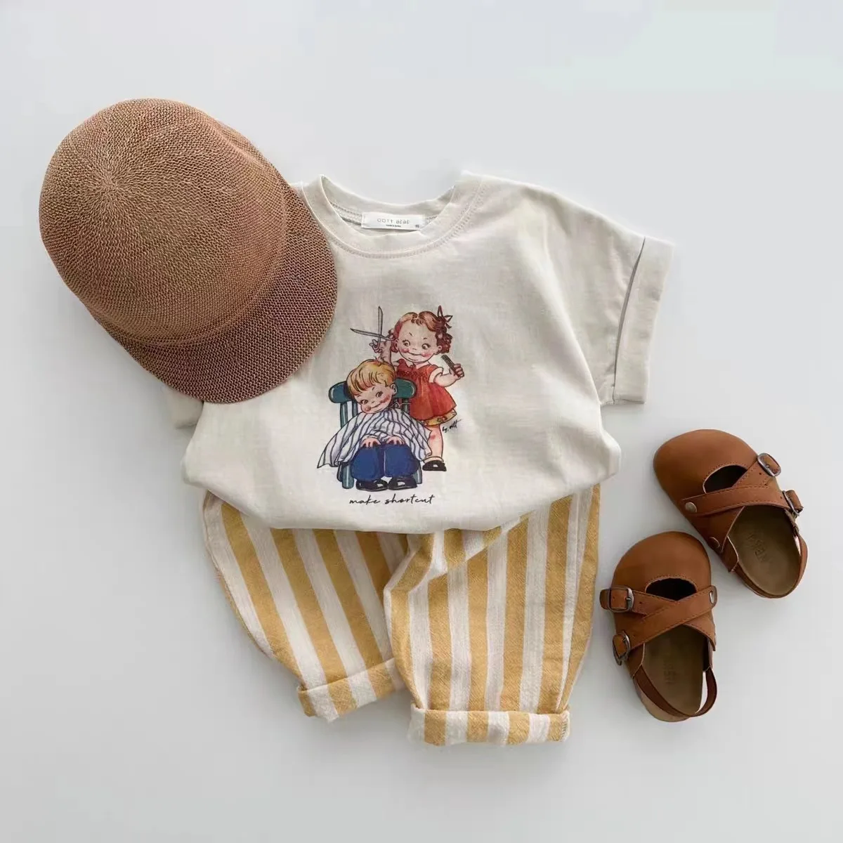 2025 Spring New Baby Loose Trousers Cotton Girls Elastic Waist Casual Pants Infant Boys Versatile Harem Pants Toddler Clothes